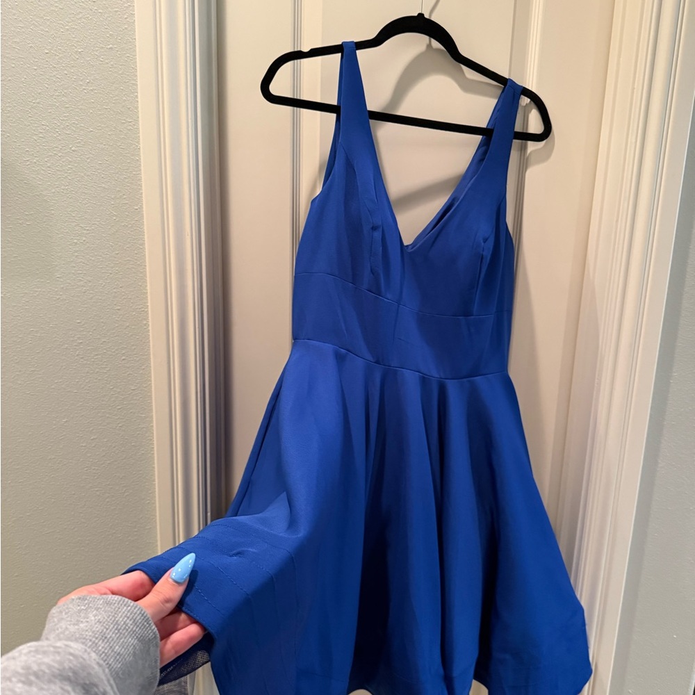 Mac Duggal Blue Sleeveless Dress - Picture 7 of 13
